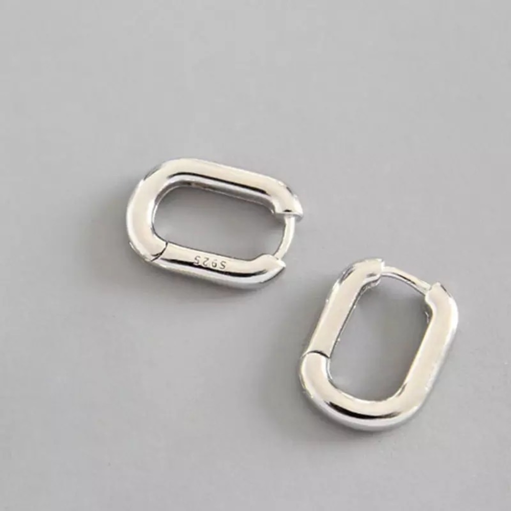 Dainty 925 Sterling Silver Huggie Hoop Earrings - Picture 2 of 4
